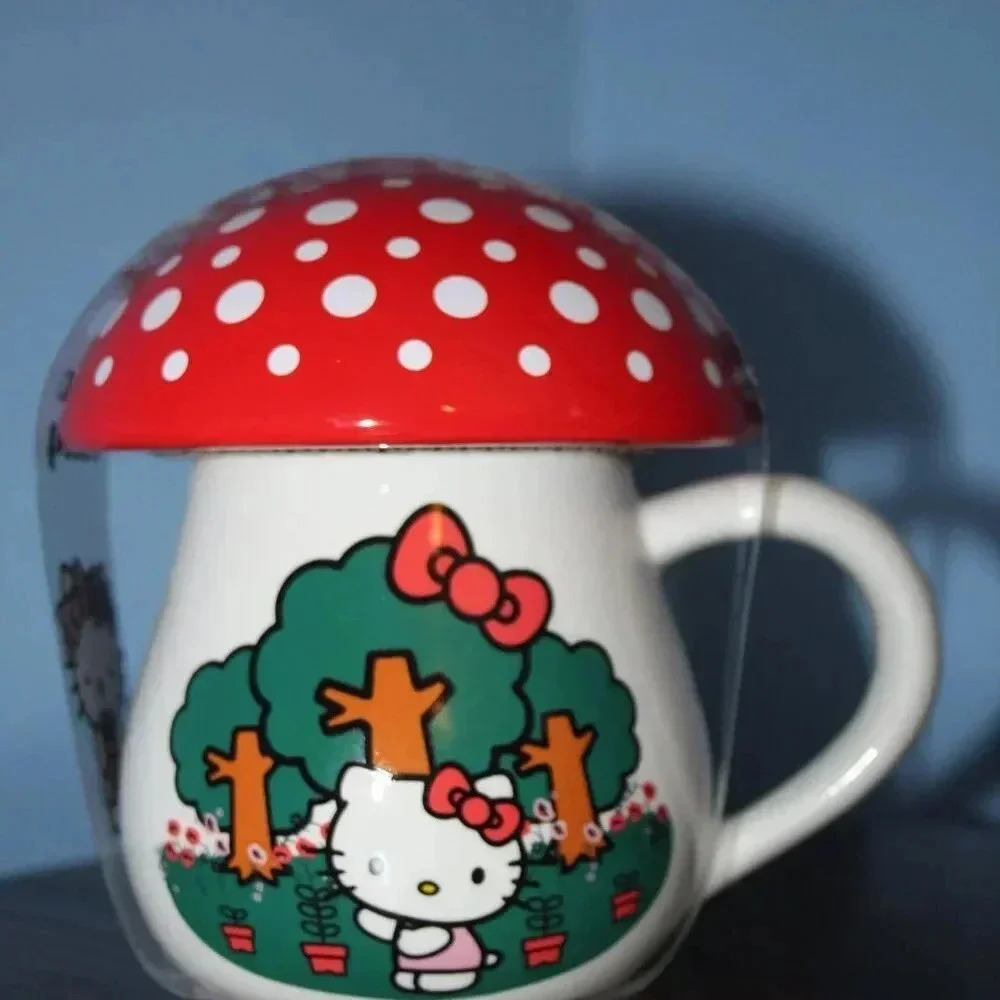 Bioworld Hello Kitty Sanrio Mushroom Shaped Ceramic Mug - Picture 2 of 15